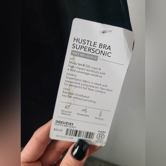 ATHLETA Hustle Bra Supersonic - Size 36 D/DD - Picture 2 of 2